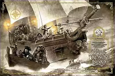 WonderCon 2024 Muppet Treasure Island Movie Poster Giclee Print 36x24 Mondo • $119.99