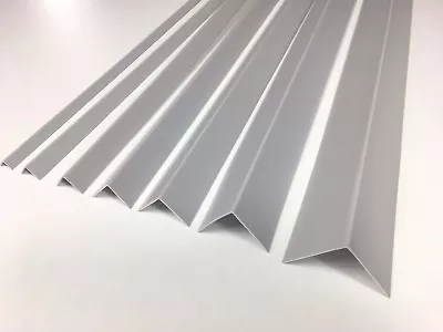 £2.49 • Buy ! Light Gray ! Plastic Pvc Corner 90 Degree Angle Trim - 1 Metre Various Sizes