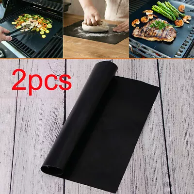2Roll Reuseable BBQ Liner Non-Stick Barbecue Cooking Grill Baking Mat Sheet • $8.02