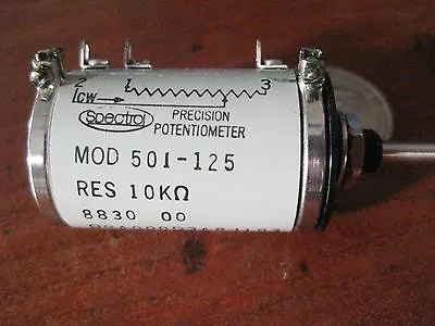 Spectrol Variable Resistor P/n 501-125 10k Ohms  Precision Potentiometer New • $51.95