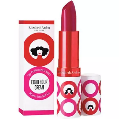 Elizabeth Arden 8 Hour Protectant Lipstick Cabernet - Hot Bright Pink Lips Soft • £9.99