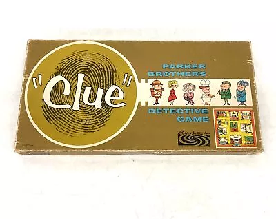 Vintage Parker Brothers Clue Board Game In Box 1963 • $9.99