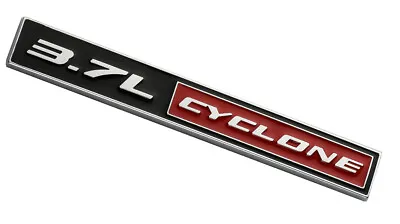 1x  3.7 Cyclone Fender Rear Emblems 3D Badge For 2011-2017 Mustang Chrome Red • $9.34