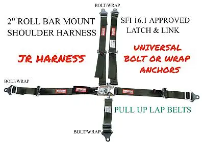 Kids Racing Harness Sfi 16.1 5 Point Latch & Link Seat Belt Military Green • $70.99