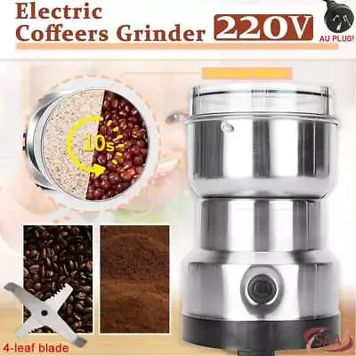 Electric Coffee Grinder Nut Spice Grinding Milling Machine Blender 4 Leaf Blade • $14.45