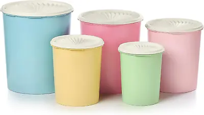 Heritage Collection 10 Piece Nested Canister Set In Vintage Colors - Dishwasher  • $61.99