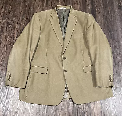 Chaps Mens Corduroy Brown Blazer Sport Coat Jacket Two Button Size 48L • $32