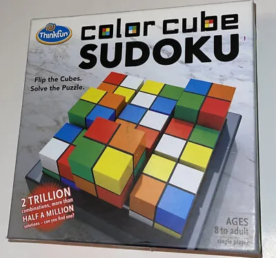 £24.56 • Buy Thinkfun Color Cube Sudoku Puzzle Game Flip The Cubes Solve The Puzzle EUC! Fun!