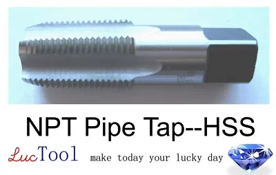 1/16-27 NPT Pipe Tap HSS NPT Taper Thread Uncoated Bright Threading Premium • $11.99
