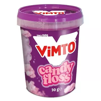 6 Pack Vimto Candy Floss Sweets Vimto Candy Floss Tub 30g X 6 Candy Floss Pack • £7.99