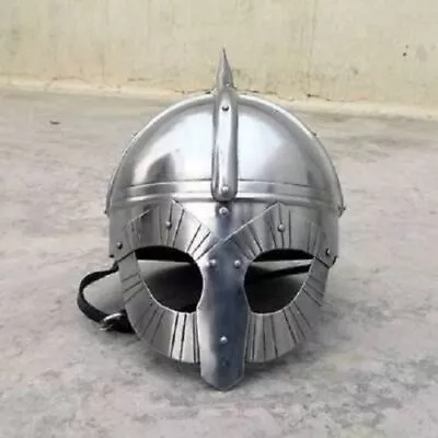 Medieval Viking Mask Helmet Reenactment Deluxe Mask Warrior Armor Roman European • $71.04