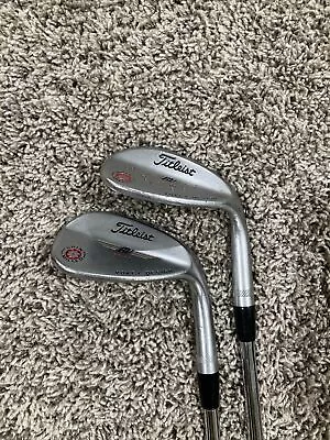 Titleist Vokey Spin Milled Tour Chrome Wedge Set 54 58 Sand Lob Steel RH • $77.77