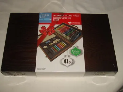 $36 • Buy NEW/SEALED 41 Pc. Art Set By  Artist's Loft  With Wood Carrying Case
