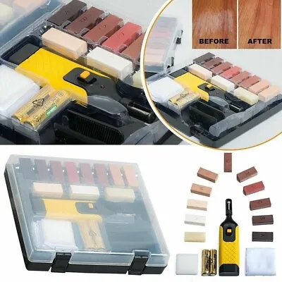 19pc Laminate Floor / Worktop Repair Kit Wax System Sturdy Case Chips Scratches • £12.95