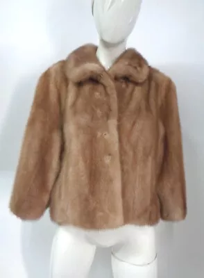 Refurbished New Canadian Pastel Mink  Fur Bolero Jacket Women Woman Size 6-8  • $447.46