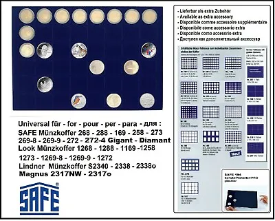 Coin Trays 48 Square Compartments 34mm Blue Safe 184 To 34 Mm Capsules 26 • £5.65