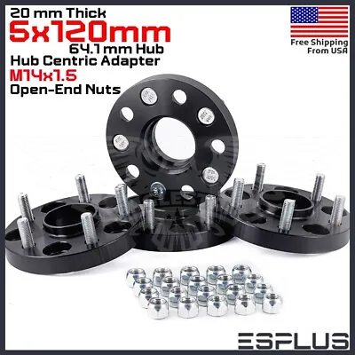 4x 20mm 5x120mm 64.1 Hub Centric Adapter Spacer Fit Civic Type-R/Tesla Model S/X • $84.99