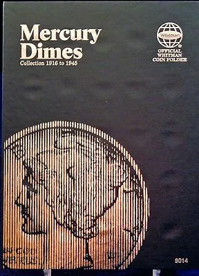 Whitman Mercury Dime 1916-1945 Coin Folder Album Book #9014  • $9