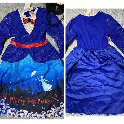 Disney Mary Poppins Costume Dress Fancy Dress With Head Accessory • $16.99