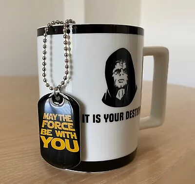 Star Wars Emperor Palpatine ‘Death Star’ Canteen Memorabilia Mug + Free Dog Tag! • £5.99