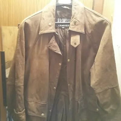 Leather Western Long Coat FRONTIER MEN'S MEDIUM • $80