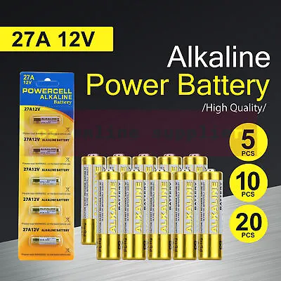 Up To 20x OZ 27A 12V MN27 LR27 A27 Alkaline Battery Garage Car Remote Alarm L828 • $3.80