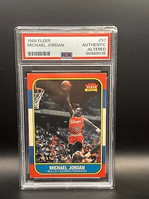1986 Fleer Michael Jordan Rookie Psa Authentic - Great Centering  • $2500