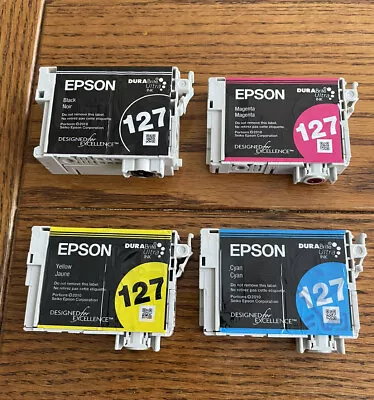 Epson EMPTY Ink Cartridges 127 Black Magenta Cyan Yellow Lot Of 4 Cartridges • $15