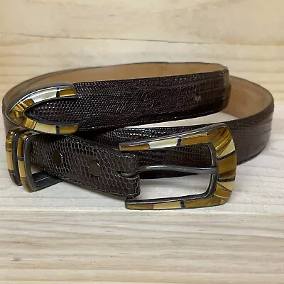 BG Mudd B.G. Sterling Silver Multi-Stone Inlay Belt Buckle RDM Randall Moore 34 • $649