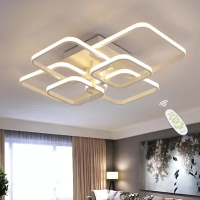 Modern Chandelier LED Lamp Black Frame Ceiling Light Pendant Lights Living Room • £58.99