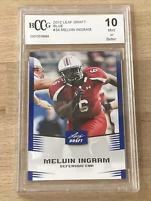 Melvin Ingram 2012 Leaf Draft Blue Rookie #34 Chargers Dolphins RC BCCG 10 S Car • $2.99