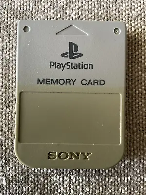 Official Sony PlayStation 1 PS1 Authentic Memory Card OEM Tested PSOne Yelw Tint • $9.99