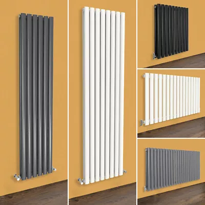 Oval Column Radiator Anthracite White Designer Central Heating Radiators UK • £38.99