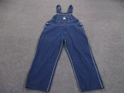 Liberty Overalls Adult 46 X 30 Blue Denim Bibs Work Wear Carpenter Outdoors Mens • $39.95