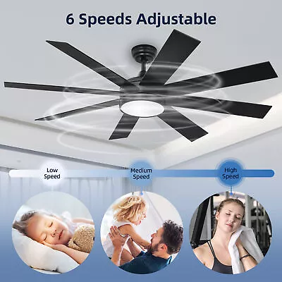 48  / 52'' / 60'' Ceiling Fan LED Light With Remote Control & 3 Color Changing • $133.29
