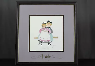 P. Buckley Moss Precious Sisters Signed Frame! Numbered Print W COA 1995 • $135