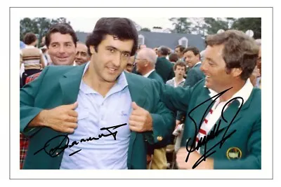 £6.90 • Buy SEVE BALLESTEROS & FUZZY ZOELLER Signed Autograph PHOTO Print GOLF The MASTERS