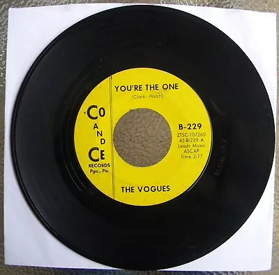 Vogues 45 RPM Record-You're The One • $1.75