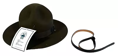 New US Army Drill Instructor DI Sergeant Hat Felt Service Hat Olive Drab Size 7 • $79.99