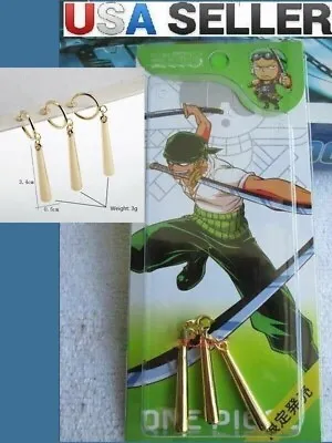 Roronoa Zoro Anime 2  Cosplay Earrings For 12 Or All 3 Piercings USA Ship⭐️ • $7.49