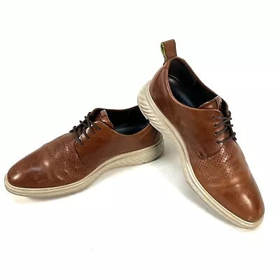 Ecco Brown Leather Men's Shoes ST.1 Hybrid Lite Oxford 83725402112 US 8 EU 42 • $40.49