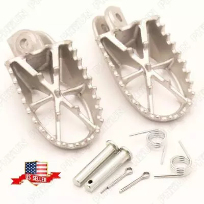 127mm × 57mm Stainless Steel Silver Motorcycle Off-road Foot Pegs Pedal US Stock • $23.99