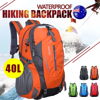 High Volume Waterproof Hiking Camping Bag Travel Backpack Outdoor Rucksack • $17.88