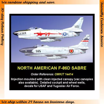 Ozmods 1/144 F-86D Sabre Conversion Kit (incl. Canopy And Decals) #OZOMKIT14414 • $16