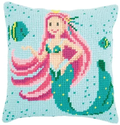 Diy Needlepoint Cross Stitch  Mermaid  Embroidery Kit Unprinted Сanvas Vervaco • $79