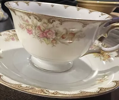 Royal Embassy  LINCOLN  Porcelain ~~ Cup & Saucer~ 2 1/4  Tall • £19.19