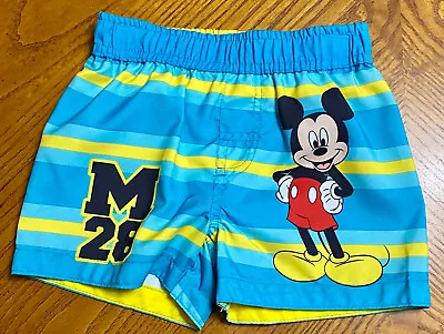 Mickey Mouse Baby Boys Aqua Swim Trunks Swim Sun Pool Beach FREE SHIPPING • $9.95