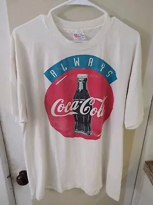 Vintage 1994 Always Coca Cola Stitch T- Shirt XL Little Falls Field Hockey TOURN • $22.99