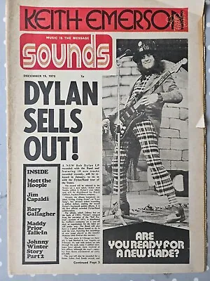 Sounds Music Newspaper December 15th 1973 Slade Cover Keith Emerson Poster • £18