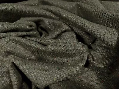 £11.99 • Buy Wool Blend Tweed Coat Jacket Fabric, Per Metre - Olive Green Multicolour Fleck